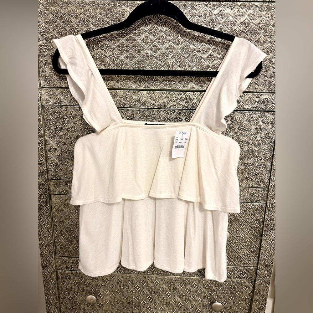 NWT J. Crew MERCANTILE Ruffle Top